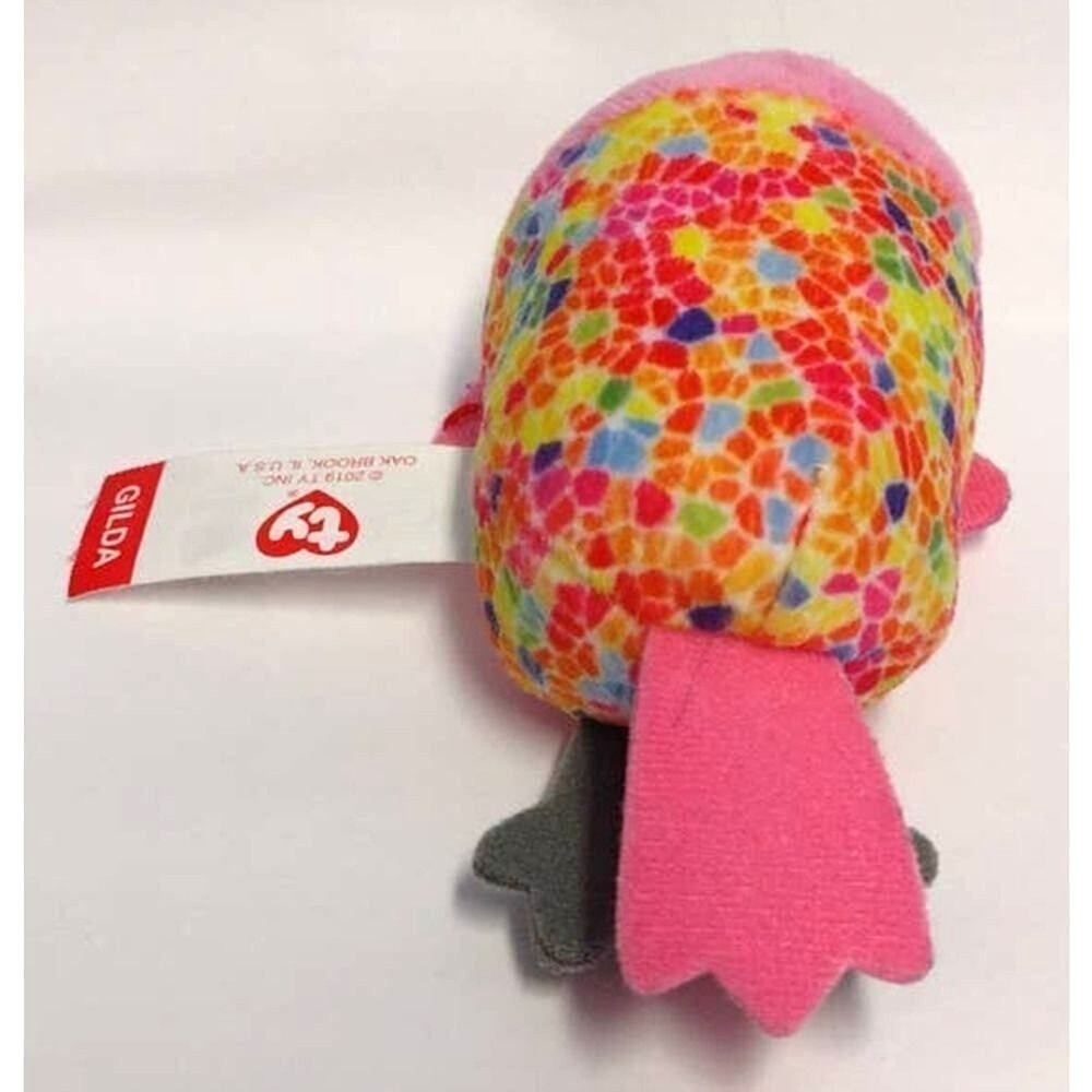 Ty Gilda Flamingo Toucan Teenie Ty Bird Plush 3" Pink McDonalds Happy Meal Toy - Picture 3 of 5